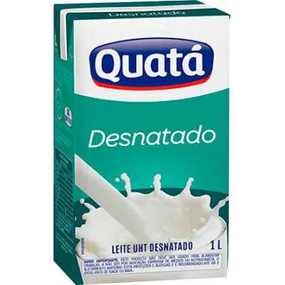 LEITE QUATÁ DESNATADP 1L