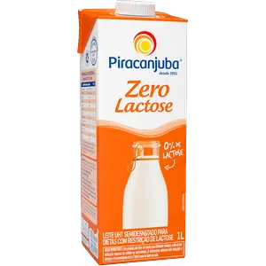 LEITE SEMI DESNATADO ZERO LACTOSE PIRACANJUBA 1L