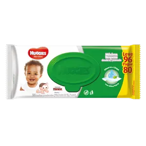 LENÇO UMEDECIDO HUGGIES TURMA DA MÔNICA 96 UNIDADES