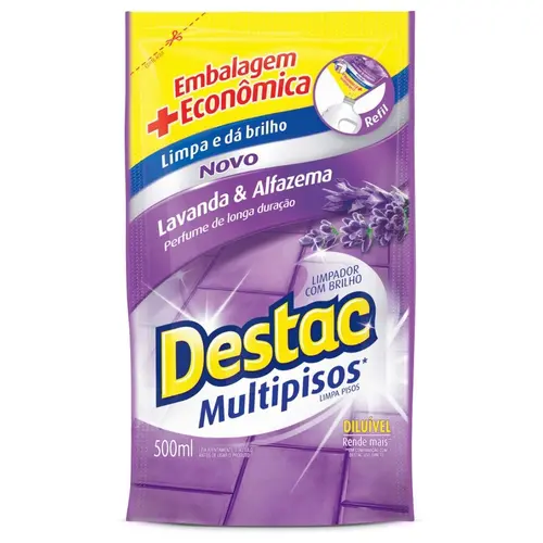 LIMPADOR PISO DESTAC BRISA LAVANDA SACHE 500 ML