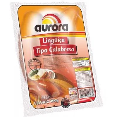 LINGUIÇA CALABRESA AURORA DEFUMADA 400G