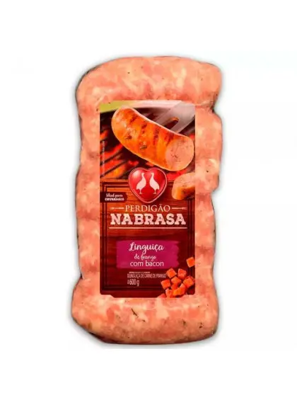 LINGUIÇA PERDIGÃO FRANGO COM BACON 600G