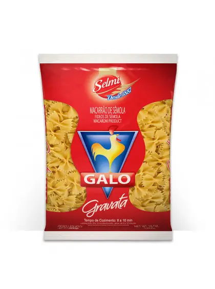 MACARRÃO GALO SÊMOLA GRAVATA 500G