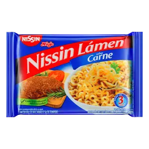 MACARRÃO INSTANTÂNEO NISSIN LAMEN SABOR CARNE 85 GRAMAS