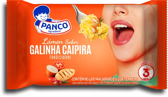 MACARRÃO INSTANTÂNEO PANCO GALINHA CAIPIRA 85G