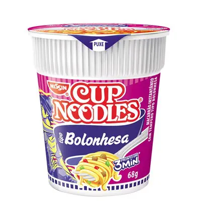 MACARRÃO INSTANTÂNEO NISSIN CUP NOODLES BOLONHESA 64G