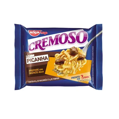 MACARRÃO INSTANTÂNEO NISSIN LAMENDOIM CREMOSO PICANHA 88G