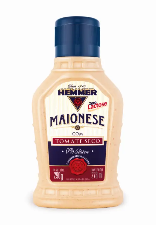 MAIONESE HEMMER COM TOMATE SECO ZERO LACTOSE 290 GRAMAS