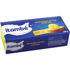 MANTEIGA ITAMBE EXTRA COM SAL TABLETE 200G