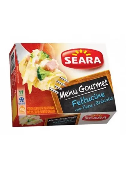 MENU GOURMET FETTUCINE SEARA PERU/BRÓCOLIS 350 GRAMAS