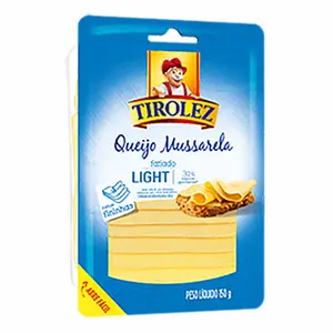 MUSSARELA TIROLEZ LIGHT FATIADO 150 G