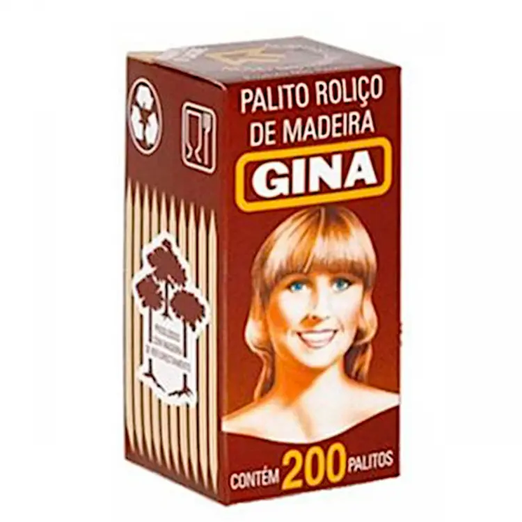 PALITO DE DENTE GINA MADEIRA 200 UN