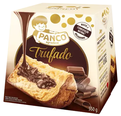 PANETONE CHOCOLATE PANCO MEIO AMARGO 550G