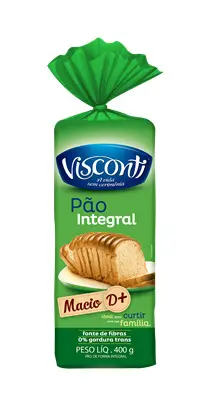 PÃO DE FORMA VISCONTI INTEGRAL 400 GRAMAS