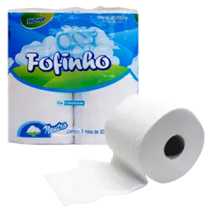 PAPEL HIGIÊNICO FOFINHO FOLHA SIMPLES 4 ROLOS 30M