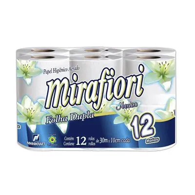 PAPEL HIGIÊNICO MIRAFIORI 30M COM 12