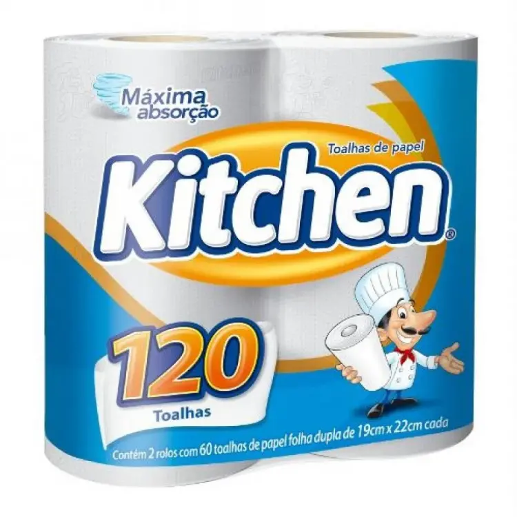 TOALHA DE PAPEL KITCHEN 2 FOLHAS