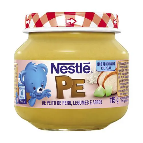 ALIMENTO INFANTIL NESTLÉ PEITO DE PERU, LEGUMES E ARROZ 115G