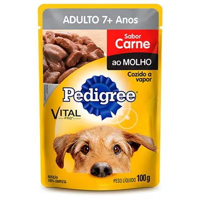 RAÇÃO ÚMIDA PEDIGREE ADULTO CARNE AO MOLHO SACHÊ 100G