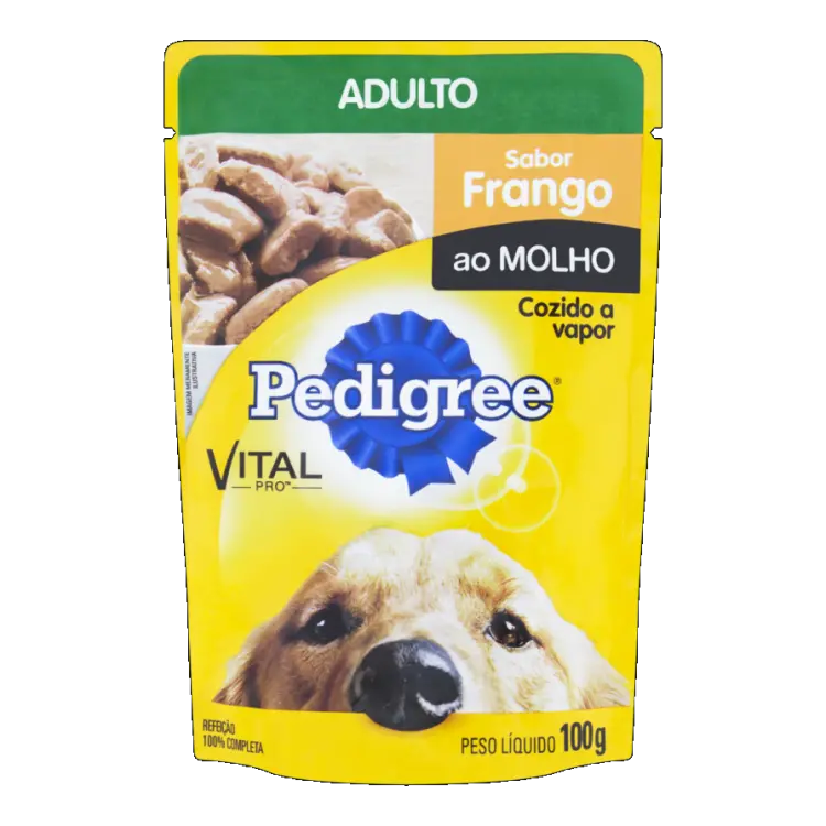 RAÇÃO ÚMIDA PEDIGREE ADULTO FRANGO AO MOLHO SACHÊ 100G