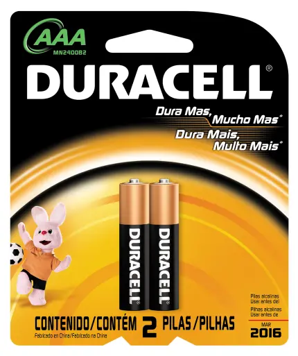 PILHA DURACELL ALCALINA AAA COM 2 UN