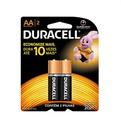 PILHA DURACELL AA COM 2