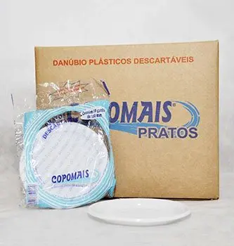 PRATO DESCARTÁVEL COPOMAIS BRANCO 10 UNIDADES 15 CM