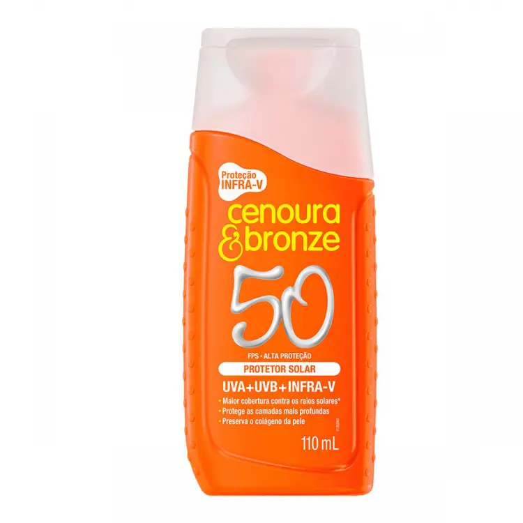 PROTETOR SOLAR CENOURA E BRONZE FPS 50 110 ML