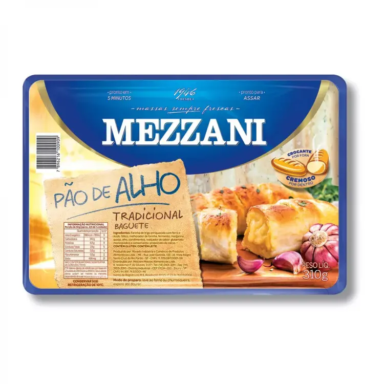 PÃO DE ALHO MEZZANI 400G