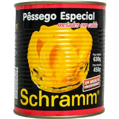 PÊSSEGO CALDA SCHRAMM LATA 450 GRAMAS