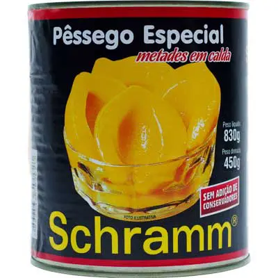 PÊSSEGO EM CALDA SCHRAMM METADES 450G