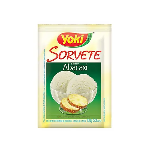 PÓ PARA SORVETE YOKI SABOR ABACAXI 150 G