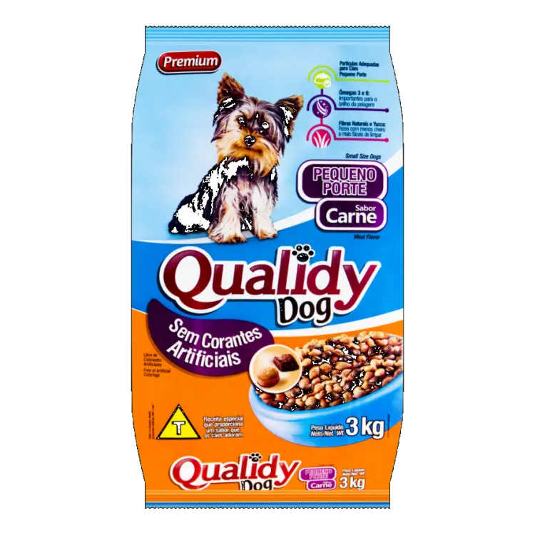 RAÇÃO QUALIDY PREMIUM DOG ADULTO RAÇAS PEQUENO PORTE 3 KG