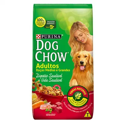 RAÇÃO DOG CHOW ADULTO RAÇAS MÉDIAS E GRANDES 1KG