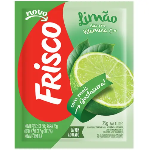 REFRESCO FRISCO LIMÃO 25 GRAMAS