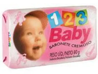 SABONETE BABY 123 ROSA 80G