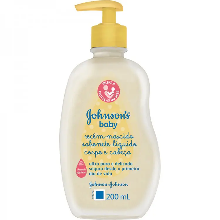 SABONETE LÍQUIDO JOHNSON'S BABY RECÉM NASCIDO 200ML