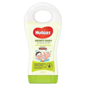 SABONETE LÍQUIDO HUGGIES TURMA DA MÔNICA CHÁ DE CAMOMILA 200ML