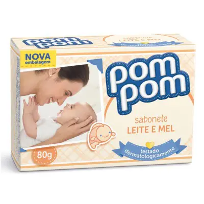 SABONETE POM POM LEITE E MEL 80 GRAMAS