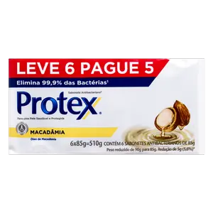 SABONETE PROTEX MACADÂMIA LEVE MAIS PAGUE MENOS 6 UNIDADES 510G