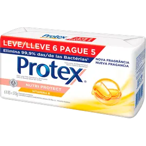 SABONETE PROTEX VITAMINA E LEVE MAIS PAGUE MENOS 6 UNIDADES 510G