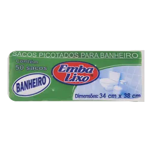 SACO PARA LIXO P/ BANHEIRO EMBA LIXO 8L 50 UNIDADES