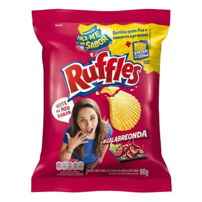 SALGADINHO ELMA CHIPS RUFFLES CALABREONDA 90G