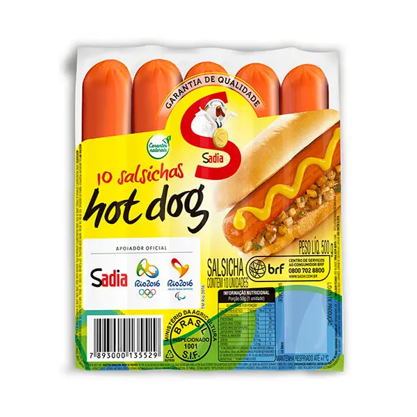 SALSICHA HOT DOG SADIA 500G