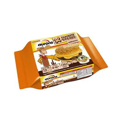 SANDUICHE AURORA FAROESTE X-BURGUER CHEDDAR 130G