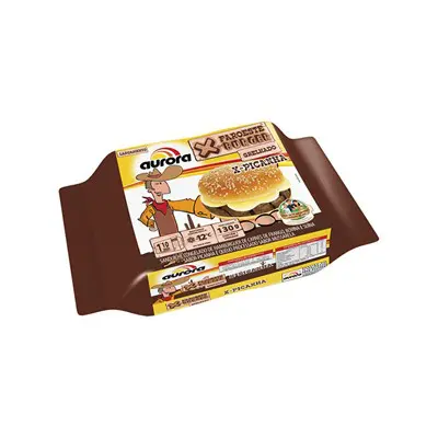 SANDUICHE AURORA FAROESTE X-BURGUER PICANHA 130G