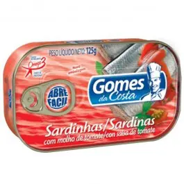 SARDINHA GOMES DA COSTA TOMATE 125G