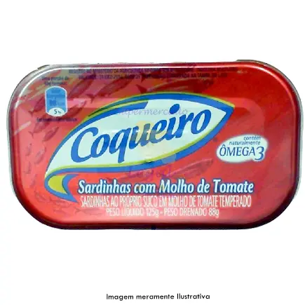 SARDINHA COQUEIRO MOLHO TOMATE 125G