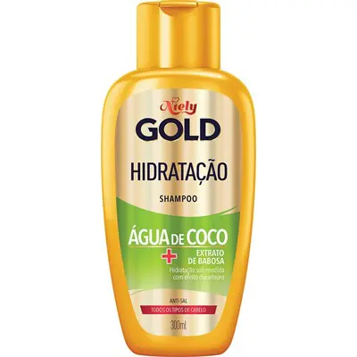 SHAMPOO NIELY GOLD HIDRATAÇÃO AGUA COCO 300 ML