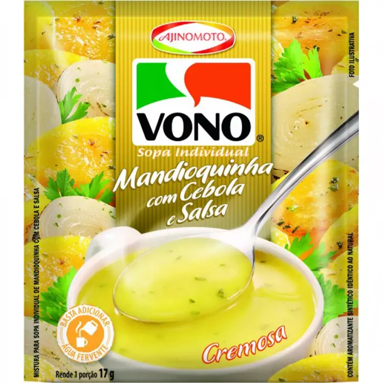 SOPA VONO MANDIOQUINHA COM CEBOLA E SALSA 17 GRAMAS